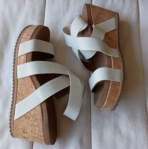 Corky's Footwear Women's Cream Platform Sandals_9